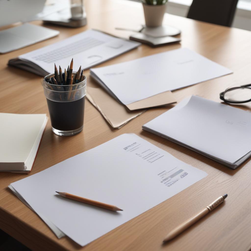 Stockfoto van een bureau